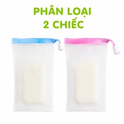 Túi Lưới Đựng Xà Phòng 2 Lớp Tạo Bọt Siêu Mịn Có Dây Rút Treo Tiện Lợi Giúp Xà Phòng Khô Nhanh Chống Trơn Trượt GD394 8