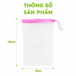 Túi Lưới Đựng Xà Phòng 2 Lớp Tạo Bọt Siêu Mịn Có Dây Rút Treo Tiện Lợi Giúp Xà Phòng Khô Nhanh Chống Trơn Trượt GD394 4