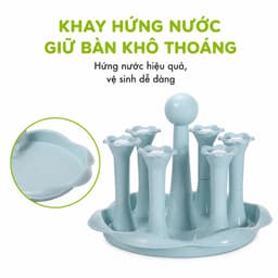 Khay Úp Cốc Nhựa Đa Năng 1308 Việt Nhật 8 Vị Trí Úp Ly Có Khay Hứng Nước Chất Liệu Nhựa PP Cao Cấp GD395 5