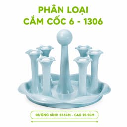 Khay Úp Cốc Nhựa Đa Năng 1308 Việt Nhật 8 Vị Trí Úp Ly Có Khay Hứng Nước Chất Liệu Nhựa PP Cao Cấp GD395 8