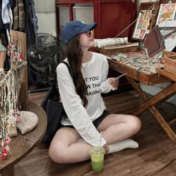 Áo thun giấy nữ tay dài form rộng in chữ I WANT YOU TO KNOW hót trend 4
