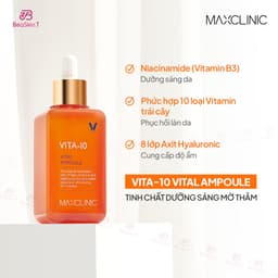 MAXCLINIC Vita-10 Vital Ampoule Tinh Chất Dưỡng Sáng Mờ Thâm Maxclinic Vita-10 Vital Ampoule 100ml 3