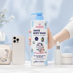 Sữa Tắm Trắng Sáng Da Sữa Bò Tươi Avatar 800ml - Làm sạch cơ thể, dưỡng da mềm mại và sáng mịn 5
