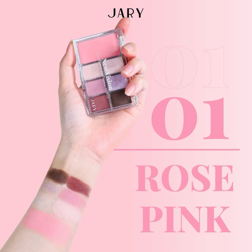 Bảng phấn má và mắt 7 ô Jary New Vision Cheeks Eyeshadow Palette