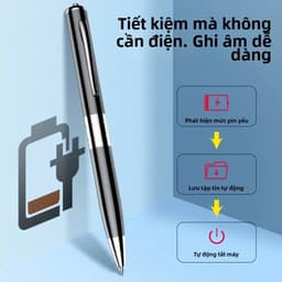 Bút Ghi Chuyên Nghiệp VR-256GB WAV 192Kbps Pin 15H Hỗ Trợ Nghe Nhạc MP3 UDisk Kiêm Bút Ký Tên Lịch Lãm Tinh Tế 8