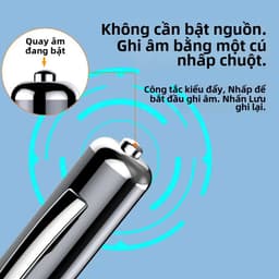 Bút Ghi Chuyên Nghiệp VR-256GB WAV 192Kbps Pin 15H Hỗ Trợ Nghe Nhạc MP3 UDisk Kiêm Bút Ký Tên Lịch Lãm Tinh Tế 2