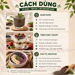 Hạt Chia Úc, Hạt Chia Đen Tự Nhiên Nguyên Hạt, Dùng Pha Nước, Sinh Tố, Sữa Chua, Yến Mạch, Eat Clean - Ăn Vặt Denfood 2
