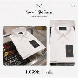 Áo Sơ Mi Saint Stefano P171 - Cổ Forward - Vải Dệt Mịn - Cotton Chống Nhăn 3