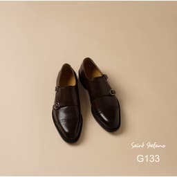 Giày Tây Da Bò Saint Stefano G133 - Monkstrap Khoá Đôi - Cap Toe Brogues - Mầu nâu 4
