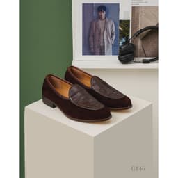 Giày Da Lộn Nam Saint Stefano G146 Egypt Aligator Brown – Mũi Dập Vân Cá Sấu 4