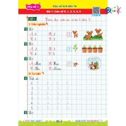 Sách - Combo Vở Ô Li Bài Tập Về Nhà Toán Lớp 1 - Có Mã QR Video Bài Giảng Từng Tiết Học (Qbooks) 2