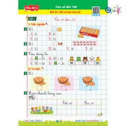 Sách - Combo Vở Ô Li Bài Tập Về Nhà Toán Lớp 1 - Có Mã QR Video Bài Giảng Từng Tiết Học (Qbooks) 6