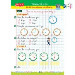 Sách - Combo Vở Ô Li Bài Tập Về Nhà Toán Lớp 1 - Có Mã QR Video Bài Giảng Từng Tiết Học (Qbooks) 8
