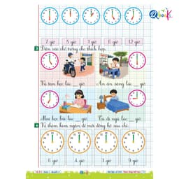 Sách - Combo Vở Ô Li Bài Tập Về Nhà Toán Lớp 1 - Có Mã QR Video Bài Giảng Từng Tiết Học (Qbooks) 9