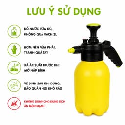 Bình Xịt Tưới Cây Nén Khí 2 Lít 0026 Nhựa PP Cao Cấp Đầu Phun Điều Chỉnh Phun Sương Phun Tia Bơm GD396 9