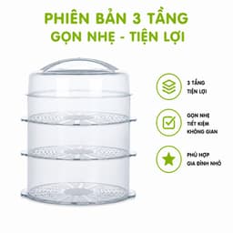 Lồng Bàn Đựng Thức Ăn Đa Tầng 2676 Việt Nhật Nhựa PP Cao Cấp Trong Suốt Có Nắp Đậy Chống Côn Trùng GD397 4