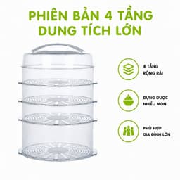 Lồng Bàn Đựng Thức Ăn Đa Tầng 2676 Việt Nhật Nhựa PP Cao Cấp Trong Suốt Có Nắp Đậy Chống Côn Trùng GD397 3