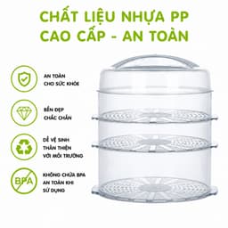 Lồng Bàn Đựng Thức Ăn Đa Tầng 2676 Việt Nhật Nhựa PP Cao Cấp Trong Suốt Có Nắp Đậy Chống Côn Trùng GD397 5