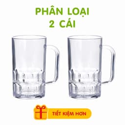Cốc Nhựa Trong Suốt Có Quai 6365 Việt Nhật Dung Tích 350ml Nhựa Nguyên Sinh Cao Cấp Không Chứa BPA GD398 8