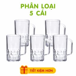 Cốc Nhựa Trong Suốt Có Quai 6365 Việt Nhật Dung Tích 350ml Nhựa Nguyên Sinh Cao Cấp Không Chứa BPA GD398 9