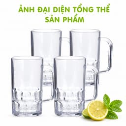 Cốc Nhựa Trong Suốt Có Quai 6365 Việt Nhật Dung Tích 350ml Nhựa Nguyên Sinh Cao Cấp Không Chứa BPA GD398 7