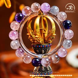 Ngọc Đan Tâm - Vòng Tay Đá Super Seven 10mm 4A 4