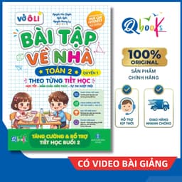 Sách - Vở Ô Li Bài Tập Về Nhà Toán Lớp 2 - Quyển 1 (Theo Từng Tiết Học) - Có Mã QR Video Bài Giảng của Qbooks 1