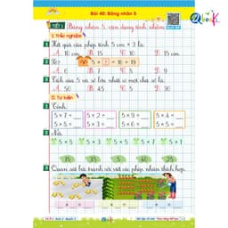 Sách - Combo Vở Ô Li Bài Tập Về Nhà Toán Lớp 2 - Có Mã QR Video Bài Giảng Từng Tiết Học (Qbooks) 6