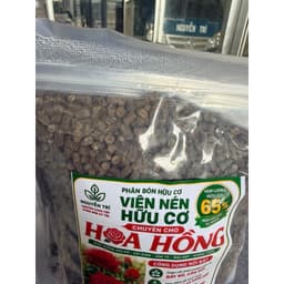 VIÊN NÉN HỮU CƠ CHUYÊN HOA HỒNG 65% HỮU CƠ – PHÂN BÓN HỮU CƠ TAN CHẬM – KÍCH RỄ, CÂY KHỎE, HOA TO ĐẸP – GÓI 1KG 4