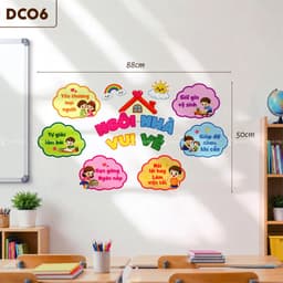 Set Decal Chào Năm Học Mới Học Tập Tốt Lao Động Tốt Trang Trí Lớp Học 7