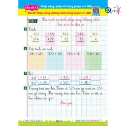 Sách - Combo Vở Ô Li Bài Tập Về Nhà Toán Lớp 2 - Có Mã QR Video Bài Giảng Từng Tiết Học (Qbooks) 8