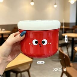 HỘP giữ nhiệt 2 lớp inox 304 cao cấp mặt cười, hộp đựng cơm ,đựng đồ 880ml vệ sinh, tiện dụng 3