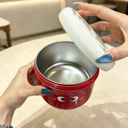 HỘP giữ nhiệt 2 lớp inox 304 cao cấp mặt cười, hộp đựng cơm ,đựng đồ 880ml vệ sinh, tiện dụng 5