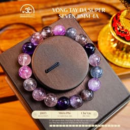 Ngọc Đan Tâm - Vòng Tay Đá Super Seven 11mm 4A 1