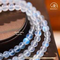 Ngọc Đan Tâm - Chuỗi Vòng Tay Đá Mặt Trăng 5mm 6A 2