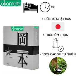 Bao cao su Okamoto Vanilla hương vani siêu mỏng Nhật Bản 5