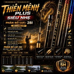 CẦN CÂU THIÊN MỆNH PLUS 5H – SIÊU NHẸ, SIÊU NHẠY, SIÊU BỀN 1