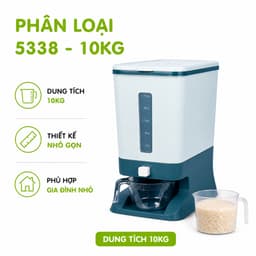 Thùng Đựng Gạo Thông Minh Hokori Kèm Ca Đong Chia Vạch Nhựa PP Cao Cấp Nắp Đậy Kín Hạn Chế Ẩm Mốc GD399 8