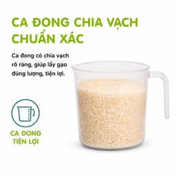 Thùng Đựng Gạo Thông Minh Hokori Kèm Ca Đong Chia Vạch Nhựa PP Cao Cấp Nắp Đậy Kín Hạn Chế Ẩm Mốc GD399 5