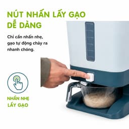Thùng Đựng Gạo Thông Minh Hokori Kèm Ca Đong Chia Vạch Nhựa PP Cao Cấp Nắp Đậy Kín Hạn Chế Ẩm Mốc GD399 7