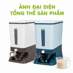 Thùng Đựng Gạo Thông Minh Hokori Kèm Ca Đong Chia Vạch Nhựa PP Cao Cấp Nắp Đậy Kín Hạn Chế Ẩm Mốc GD399 2