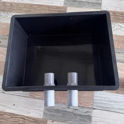 Bộ baki lọc hồ cá 35x25x13 màu đen TẶNG GIÀN MƯA khi mua 4 tầng. Đi ống phi 27 cho hồ cá 500l trở lại 8