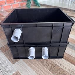 Bộ baki lọc hồ cá 35x25x13 màu đen TẶNG GIÀN MƯA khi mua 4 tầng. Đi ống phi 27 cho hồ cá 500l trở lại 7