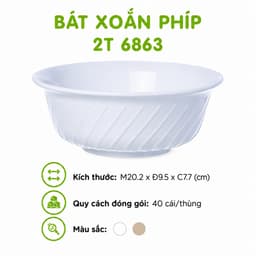 Bát Xoắn Nhựa Phíp Đựng Cơm Canh Việt Nhật 6861 6862 6863 Nhựa ABS Nguyên Sinh Cao Cấp Bền Đẹp Khó Vỡ GD401 9