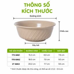 Bát Xoắn Nhựa Phíp Đựng Cơm Canh Việt Nhật 6861 6862 6863 Nhựa ABS Nguyên Sinh Cao Cấp Bền Đẹp Khó Vỡ GD401 5