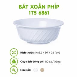 Bát Xoắn Nhựa Phíp Đựng Cơm Canh Việt Nhật 6861 6862 6863 Nhựa ABS Nguyên Sinh Cao Cấp Bền Đẹp Khó Vỡ GD401 7