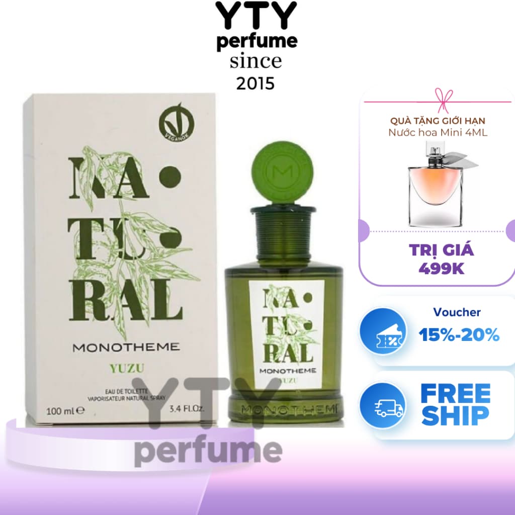 (Hỏa tốc HCM) Nước hoa Unisex Monotheme Natural Yuzu EDT 100ml Auth FULL BOX