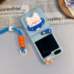 [CÓ SẴN] Kèm dây - Ốp Z Flip 8- Z Flip4 - Z Flip6 - Flip7 5G charm mùa hè dễ thương kèm dây và thanh bảo vệ bản lề 9