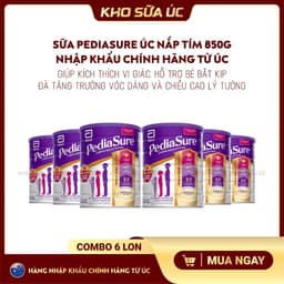 COMBO 10 LON - DATE Mới T11/2027 Sữa PediaSure Úc 850g – Có Tem Phụ – Tuổi, Hỗ Trợ Chiều Cao, Cân Nặng 1
