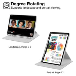 [Xoay 360 Độ] Bao Da MTB Xia0mi REDMI PAD PRO 12.1- POCO PAD 12.1" 2024 Lưng Cứng Trong Suốt Viền Dẻo 3